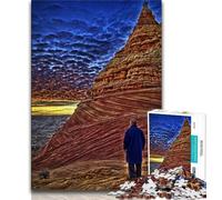 Adult Jigsaw Puzzles 1000 Pieces Beautiful Mountain River Adult Jigsaw,Stress Reliever Difficult Challenge Unique Home Decor And Gifts 26x38cm