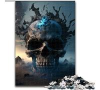 Adult Jigsaw Puzzles 1000 Pieces Beautiful Skull Puzzle Family Interactive Game, Ideal for Teenagers, Brain Teaser Gift (size : 26x38cm)
