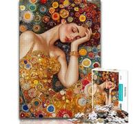 Adult Jigsaw Puzzles 1000 Pieces Beautiful Sleeping Woman,Educational Games Home Decoration Educational Game for Birthday,Chrismas (38x26cm)