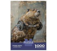 Adult Jigsaw Puzzles 1000 Pieces Beaver Lighting Weights Adult Puzzles Hands-on Game Analysis And Logic Gifts for Friends And Family 52x38cm/1000pcs