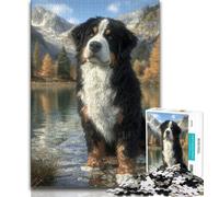 Adult Jigsaw Puzzles 1000 Pieces Bernese Mountain Dog,Decompressing Intellectual Educational Toy Is Ideal As Gifts for The Whole Family (75x50cm)