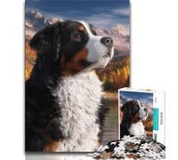 Adult Jigsaw Puzzles 1000 Pieces Bernese Mountain Dog,Educational Games Home Decoration Educational Game for Birthday,Chrismas (38x26cm)