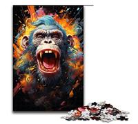 Adult Jigsaw Puzzles 1000 Pieces Bizarre Colorful Monkey Home Decoration Puzzle Toys Deal As Gifts for The Whole Family 1000 PCS(75x50cm)