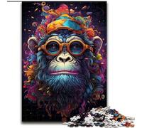 Adult Jigsaw Puzzles 1000 Pieces Bizarre Colorful Monkey Impossible Jigsaw Puzzles for Adults Adult Game Gift Family Interactive Game Brain Challenge Gift size 50x75cm
