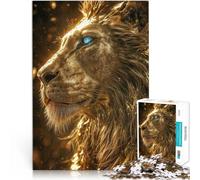 Adult Jigsaw Puzzles 1000 Pieces Black and Gold Lions Made of cardboard for and from 14 years and over Family Fun It is ideal as a gift for the whole family。size:38x52cm/14.96x20.47inch