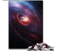 Adult Jigsaw Puzzles 1000 Pieces Black Hole in The Sky Made of Wood, Fun Activity for at Home 50x75cm Engaging Family Game Night Activity