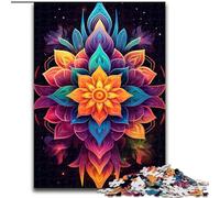 Adult Jigsaw Puzzles 1000 Pieces Blooming Mandalas Jigsaw Puzzles Made of Wood,Educational & Fun Indoor Game for Home Decor 1000pcs(50x75cm)