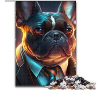 Adult Jigsaw Puzzles 1000 Pieces Boss Bulldog Jigsaw Puzzles for Adults size 26x38cm for Home Decor, Ideal Christmas & New Year Gift for Teenagers
