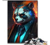 Adult Jigsaw Puzzles 1000 Pieces Boss Raccoon Impossible Jigsaw Puzzles for Adults for Ages 14+ (Szie 26x38 cm)