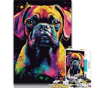 Adult Jigsaw Puzzles 1000 Pieces Boxer Dog Adult Puzzles,Learning Educational Toys Family Games Unique Birthday And Gifts 26x38cm