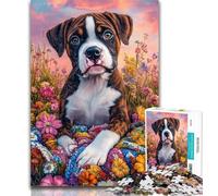 Adult Jigsaw Puzzles 1000 Pieces Boxer Dog Puzzles for Teenagers,Stress Reliever Difficult Challenge Unique Home Decor And Gifts 26x38cm