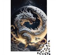 Adult Jigsaw Puzzles 1000 Pieces Brave Dragon Wood Jigsaw Puzzles for Adults Educational Game Challenge Toy 1000pcs (38x26cm)