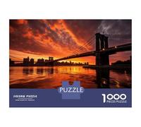 Adult Jigsaw Puzzles 1000 Pieces Brooklyn Bridge Sunset-2 Puzzle for Adults Relax Games But Fun And Humorous Birthday Present, Gifts, 70x50cm/1000pcs