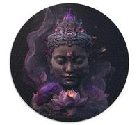 Adult Jigsaw Puzzles 1000 Pieces Buddha 1000 Piece Round Jigsaw Ideal DIY Decor & Brain Teaser Gift 67.5x67.5cm