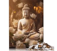 Adult Jigsaw Puzzles 1000 Pieces Buddha Art Paper Jigsaw Puzzles for Adults Educational Game Challenge Toy 1000pcs (38x26cm)