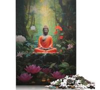 Adult Jigsaw Puzzles 1000 Pieces Buddha Art Wooden Puzzle for Adults And Teenager Home Decoration Puzzle Toys 1000pcs (75x50cm)