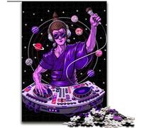 Adult Jigsaw Puzzles 1000 Pieces Buddha Psychedelic DJ Jigsaw Puzzles for Adults 1000 Piece Idea, Humorous Artwork, Detailed Artwork Size 26X38CM