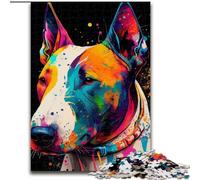 Adult Jigsaw Puzzles 1000 Pieces Bull Terrier Colorful Jigsaw Puzzle Made of cardboard, Gift for Men And Women, Daily & Special Occasion 1000pcs(26x38cm)