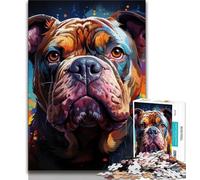 Adult Jigsaw Puzzles 1000 Pieces Bulldog,Decompressing Intellectual Educational Toy Is Ideal As Gifts for The Whole Family (75x50cm)