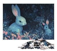 Adult Jigsaw Puzzles 1000 Pieces Bunny Abstract Wooden Puzzles for Adults Puzzles Brain Teaser Puzzle 1000pcs (75x50cm)
