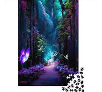 Adult Jigsaw Puzzles 1000 Pieces Butterfly And Deer Leon Wood Jigsaw Puzzles for Adults Educational Game Challenge Toy 1000pcs (75x50cm)