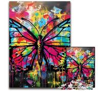 Adult Jigsaw Puzzles 1000 Pieces Butterfly Art Graffiti Jigsaw Puzzles for Adults High-Difficulty Brain Teaser for Teenagers 50x75CM/19.68x29.52inch