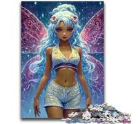 Adult Jigsaw Puzzles 1000 Pieces Butterfly Elf Girl Help The Brain Exercise Addictive Toys to Cultivate Patience Perfect Decoration 50x75cm