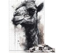 Adult Jigsaw Puzzles 1000 Pieces Camel Desert Beauty Paper Puzzles for Adults Sustainable Puzzle Games 1000pcs (75x50cm)