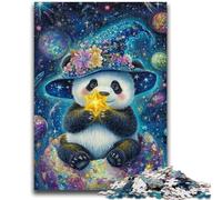 Adult Jigsaw Puzzles 1000 Pieces Cartoon Panda Wizard for And from 14 Years And over Play Toys Because It Is Ideal As A Gift for The Whole Family 50x75cm