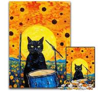 Adult Jigsaw Puzzles 1000 Pieces Cat Style Van GoghImpossible Jigsaw Puzzles for Adults Adult Game Gift Family Interactive Game Brain Challenge Gift 1000 PCS(38x26cm)