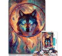 Adult Jigsaw Puzzles 1000 Pieces Catching Net Wolf,Help The Brain Exercise Addictive Toys to Cultivate Patience Perfect Decoration 38x52cm