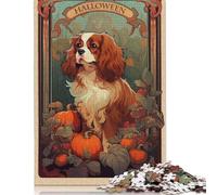 Adult Jigsaw Puzzles 1000 Pieces Cavalier Halloween Art Puzzles for Teenagers Gifts for Adults Puzzle Gifts 1000pcs (75x50cm)