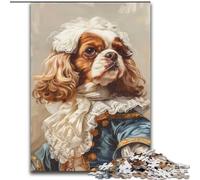 Adult Jigsaw Puzzles 1000 Pieces Cavalier King Charles Spaniel,Help The Brain Exercise Addictive Toys to Cultivate Patience Artists Collection,Fine Art 38x26cm