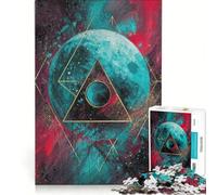 Adult Jigsaw Puzzles 1000 Pieces Celestial Geometry, Hands-on Game, Fun Activities at Home, Enhance Love between Couples 38x26cm