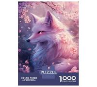 Adult Jigsaw Puzzles 1000 Pieces Cherry Blossom Fox Jigsaws for Adults Fun Games But Fun And Humorous Challenging To Complete 38x26cm/1000pcs