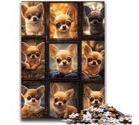 Adult Jigsaw Puzzles 1000 Pieces Chihuahua Collage Adult Jigsaw,Educational Games Home Decoration Unique Home Decor And Gifts (75x50cm)