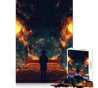 Adult Jigsaw Puzzles 1000 Pieces Child Confronting Monster in Bedroom Clean Edge Game Mind Exercise Toy Slow Play Fun Birthday Hobby Gift (50x75cm)