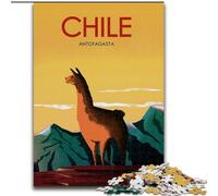 Adult Jigsaw Puzzles 1000 Pieces Chile City Travel Poster,Decompressing Intellectual Educational Toy Is Ideal As Gifts for The Whole Family 38x26cm