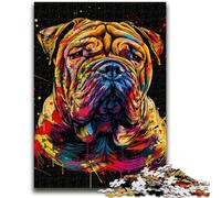 Adult Jigsaw Puzzles 1000 Pieces Chinese Shar-Pei Dog Art for And from 14 Years And over Play Toys Because It Is Ideal As A Gift for The Whole Family 26x38cm