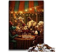 Adult Jigsaw Puzzles 1000 Pieces Circus Animals Adult Jigsaw,Stress Reliever Difficult Challenge Unique Home Decor And Gifts (50x75cm)