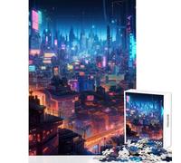 Adult Jigsaw Puzzles 1000 Pieces City Lights Relaxing Games Staycation Kill Time Home Decoration Toys Deal As Gifts for The Whole Family (38x26cm)