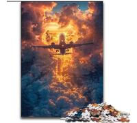 Adult Jigsaw Puzzles 1000 Pieces Cloud Aircraft 1000 Piece Jigsaw Puzzle for The Whole for Women, Gifts for Men size 38x26cm