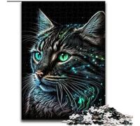 Adult Jigsaw Puzzles 1000 Pieces Color Cat Made of Wood, Fun Activity for at Home 50x75cm Engaging Family Game Night Activity