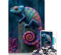 Adult Jigsaw Puzzles 1000 Pieces Color Chameleon Adult Puzzles,Learning Educational Toys Family Games Unique Birthday And Gifts 26x38cm