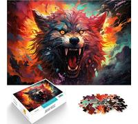 Adult Jigsaw Puzzles 1000 Pieces Color fantasy violent wolf the jigsaw puzzle 26x38cm Stress Reliever Difficult Challenge