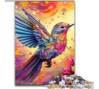 Adult Jigsaw Puzzles 1000 Pieces Color Hummingbird Difficult Puzzles for Adults Family Interactive Game, Craft Gift with Colorful Artwork size : 50x75cm