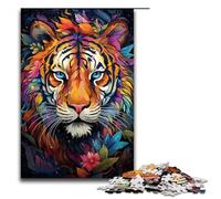 Adult Jigsaw Puzzles 1000 Pieces Color Painting Tiger Home Decoration Puzzle Toys Deal As Gifts for The Whole Family 1000 PCS(75x50cm)