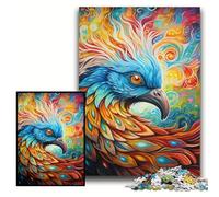 Adult Jigsaw Puzzles 1000 Pieces Color Phoenix 1000-Piece Jigsaw Puzzle Challenging Brain Teaser for Teenager, Family Game Night Fun Size 50x75cm