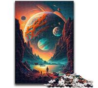 Adult Jigsaw Puzzles 1000 Pieces Color Planet Stress Reliever Staycation Kill Time Perfect Decoration for Age 14+ 38x26cm