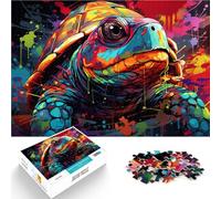 Adult Jigsaw Puzzles 1000 Pieces Color turtle Learning Educational Toys Family Games 26x38cm with Matching Poster and Trivia Sheet